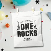 Cooles Schwarz und Weiß Einerige Rocks 1. Geburtst Geschenktütchen