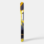 Cooles, schwarz-vergoldetes Marmoröl texturiert Case-Mate iPhone Hülle (Rückseite / Links)