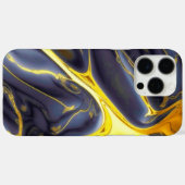 Cooles, schwarz-vergoldetes Marmoröl texturiert Case-Mate iPhone Hülle (Rückseite (Horizontal))