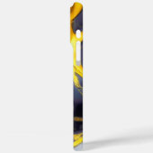 Cooles, schwarz-vergoldetes Marmoröl texturiert Case-Mate iPhone Hülle (Rückseite / Links)