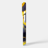 Cooles, schwarz-vergoldetes Marmoröl texturiert Case-Mate iPhone Hülle (Rückseite / Links)