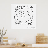 Cooles Schwarz-Weiß-Abstraktes Poster! Poster (Küche)