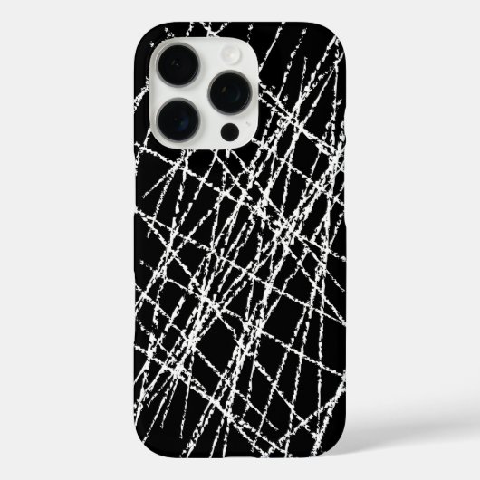 Cooles Schwarz-Weiß-Design Case-Mate iPhone Hülle (Rückseite)