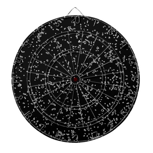 Cooles Schwarz-Weiß-Fraktal Kunstwerke Moderne Dartscheibe (vorne)