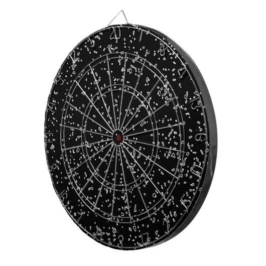 Cooles Schwarz-Weiß-Fraktal Kunstwerke Moderne Dartscheibe (Vorderseite rechts)