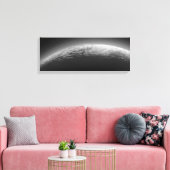 Cooles Schwarz-Weiß-Gelände von Pluto Leinwanddruck (Insitu (Wohnzimmer))
