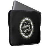 Cooles Schwarz-Weiß-Logo New York Laptopschutzhülle (Vorne Rechts)