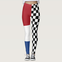 Cooles Schwarz-Weiß-Markierungsmuster Leggings