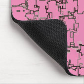 COOLES Schwarz-Weiß-Muster über Rosa Mousepad (Ecke)