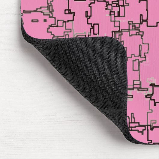 COOLES Schwarz-Weiß-Muster über Rosa Mousepad (Ecke)