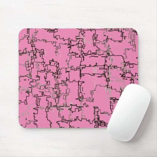 COOLES Schwarz-Weiß-Muster über Rosa Mousepad (Mit Mouse)