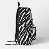 Cooles Schwarz-Weiß-Muster Zebra Print Monogram Bedruckter Rucksack (Links)