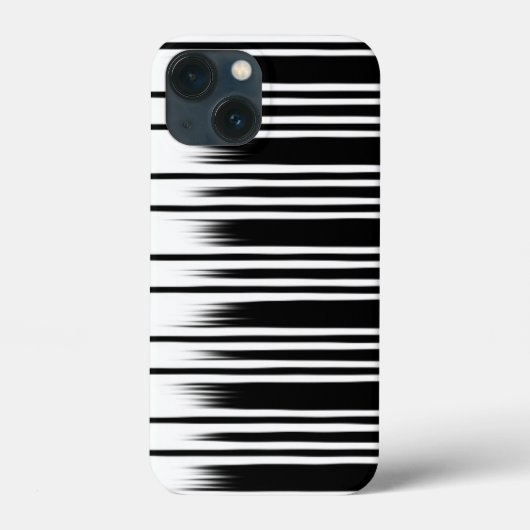 Cooles Schwarz-Weiß-Streifenmuster Case-Mate iPhone Hülle (Rückseite)