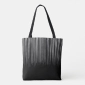 Cooles Schwarz-Weiß-Streifenmuster Tasche (Rückseite)