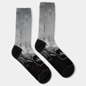 Cooles Schwarz-Weiß-Wasser Tropfen abstrakt Monogr Socken (Rechts)