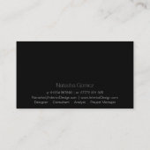 Cooles Schwarz/Weiß-Wireframe - Visitenkarte (Rückseite)