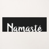 Cooles Schwarz-Weiß-Wort Art Custom Text Namasté Yogamatte (Rückseite (Horizontal))