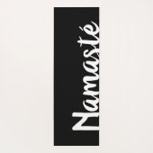 Cooles Schwarz-Weiß-Wort Art Custom Text Namasté Yogamatte (Rückseite)