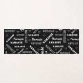 Cooles Schwarz-Weiß-Wort Art Custom Text Namasté Yogamatte (Vorderseite (Horizontal))
