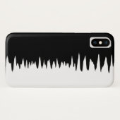 Cooles Schwarz-Weiß-Zag-Muster Case-Mate iPhone Hülle (Rückseite (Horizontal))