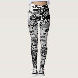 Cooles Schwarz-weißes Graumuster Leggings