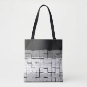 Cooles Schwarz-weißes Graumuster Tasche (Vorderseite)