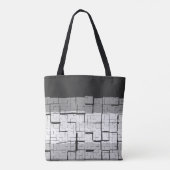 Cooles Schwarz-weißes Graumuster Tasche (Rückseite)