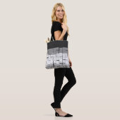 Cooles Schwarz-weißes Graumuster Tasche (Am Model)
