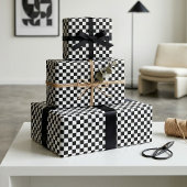 Cooles schwarz-weißes Markierungsmuster Geschenkpapier