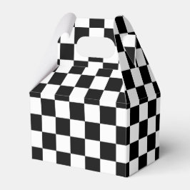 Cooles schwarz-weißes Markierungsmuster Geschenkschachtel