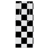 Cooles schwarz-weißes Markierungsmuster Geschenktüte Für Weinflaschen (Vorderseite)