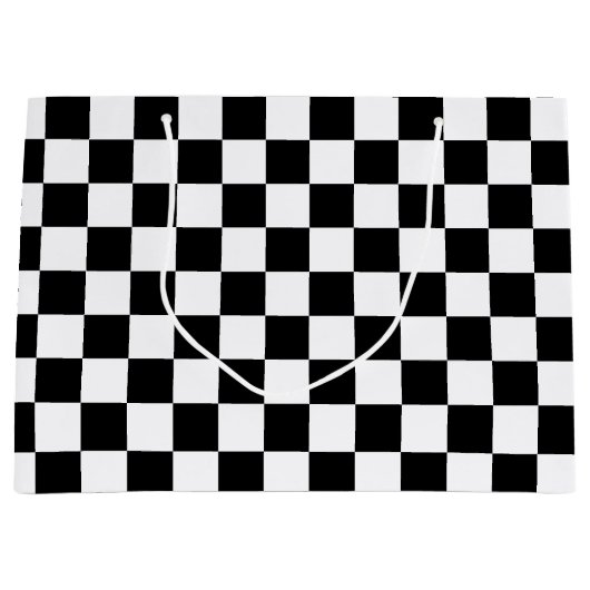 Cooles schwarz-weißes Markierungsmuster Große Geschenktüte (Vorderseite)