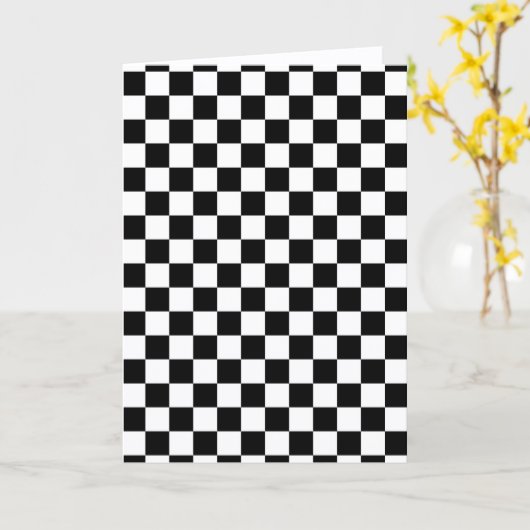 Cooles schwarz-weißes Markierungsmuster Karte (Gelbe Blume)