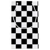Cooles schwarz-weißes Markierungsmuster Kleine Geschenktüte (Rückseite)