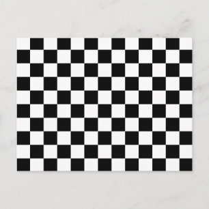 Cooles schwarz-weißes Markierungsmuster Postkarte