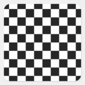 Cooles schwarz-weißes Markierungsmuster Quadratischer Aufkleber (Vorderseite)