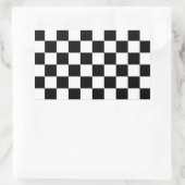 Cooles schwarz-weißes Markierungsmuster Rechteckiger Aufkleber (Tasche)