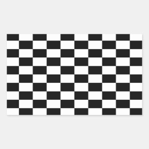 Cooles schwarz-weißes Markierungsmuster Rechteckiger Aufkleber