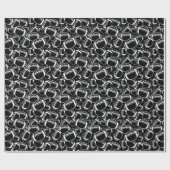 cooles Schwarz-weißes Party Geschenkpapier (Flach)