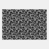 cooles Schwarz-weißes Party Geschenkpapier Set (Vorderseite)