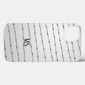 Cooles schwarz-weißes Stacheldraht Monogram Case-Mate iPhone Hülle (Rückseite (Horizontal))