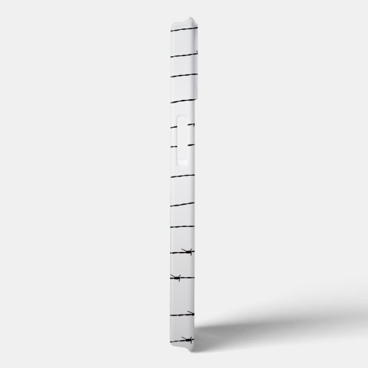 Cooles schwarz-weißes Stacheldraht Monogram Case-Mate iPhone Hülle (Rückseite / Rechts)