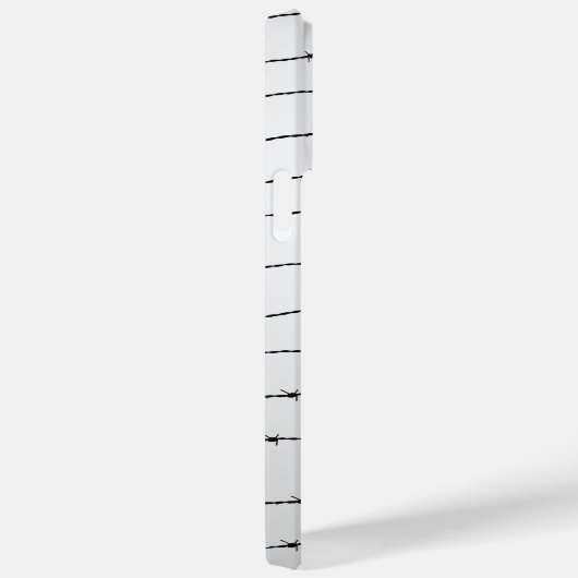 Cooles schwarz-weißes Stacheldraht Monogram Case-Mate iPhone Hülle (Rückseite / Rechts)