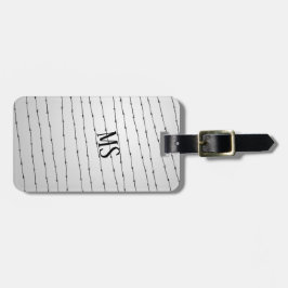 Cooles schwarz-weißes Stacheldraht Monogram Gepäckanhänger