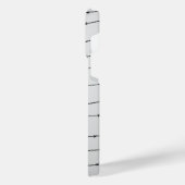 Cooles schwarz-weißes Stacheldraht Monogram iPhone Hülle (Linke Seite)