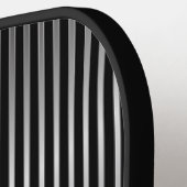 Cooles schwarzes abstraktes Monogramm Name Pickleball Schläger (Linke Seite)