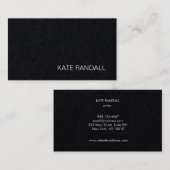 Cooles Schwarzes Beruflich Visitenkarte (Vorne/Hinten)