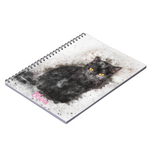 Cooles, schwarzes Bild Notizblock (Linke Seite)