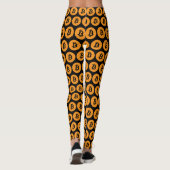 Cooles schwarzes Bitcoin Cryptocurrency Leggings (Rückseite)