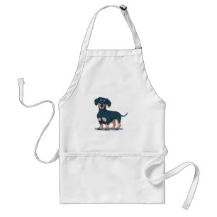 Cooles schwarzes Dachshund-Hund-Design Schürze